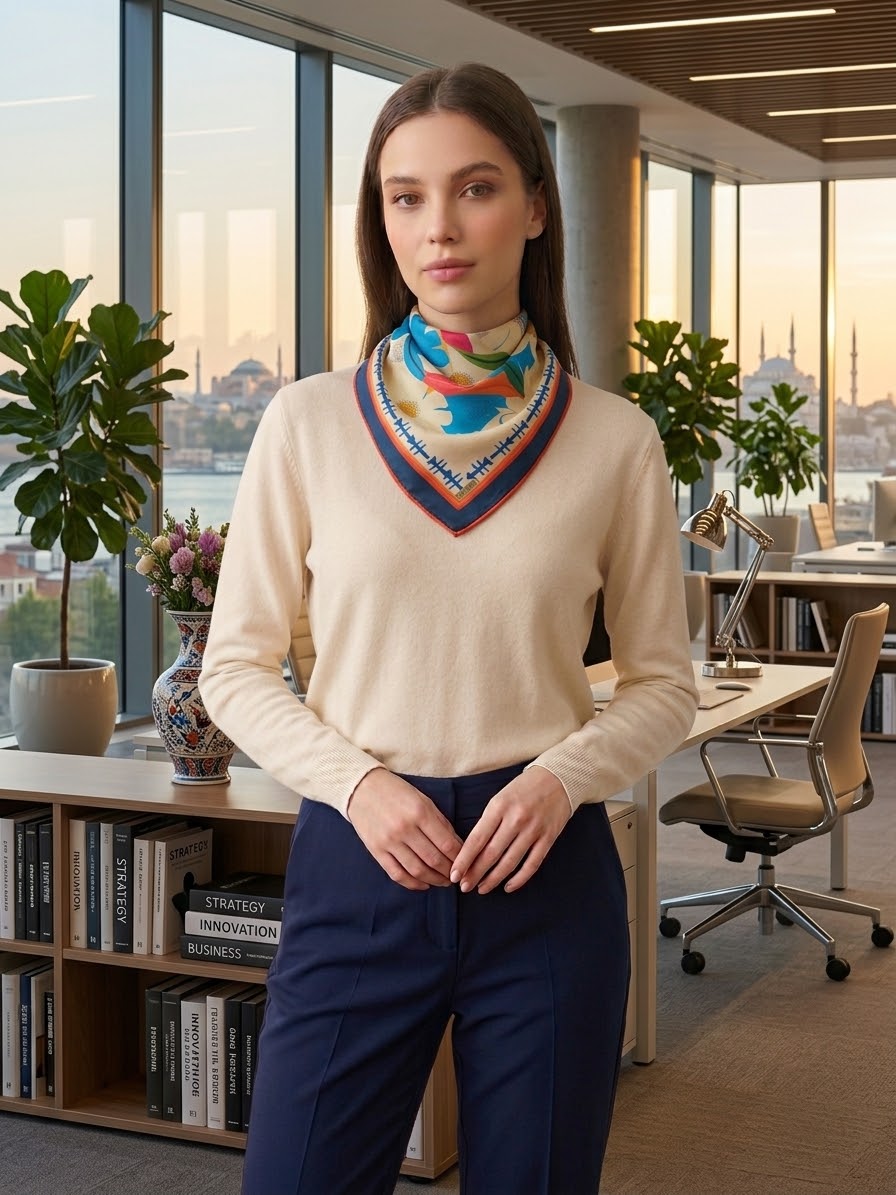 Soft Touch Fular-Çiçek