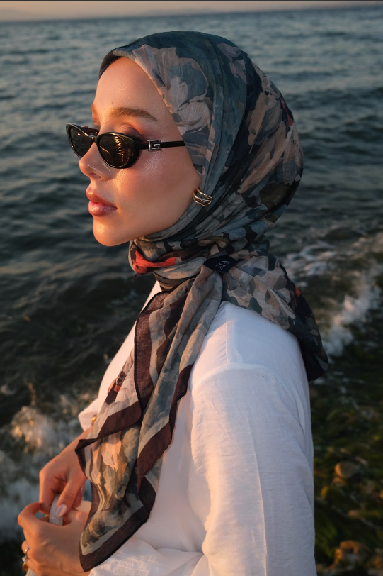 Olive Viscon Eşarp - Petrol